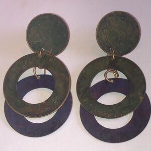 Vintage Circular Dangle Retro Boho Earrings